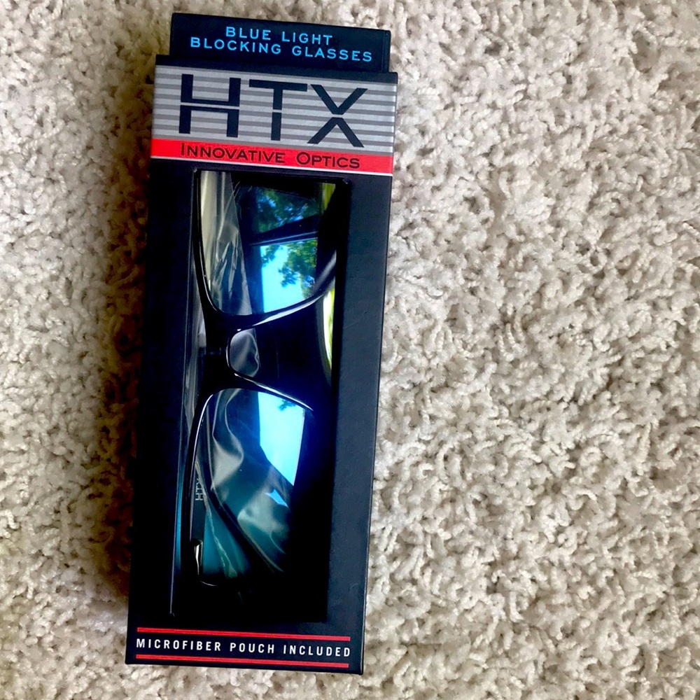 HTX blue light blocking glasses . Black frame